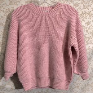 3.1 Philip Lim Pink Puff-Sleeve Wool Sweater